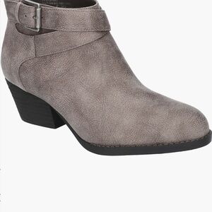 Bella Vita Utara grey suede ankle boots with buckle.  Size 10.